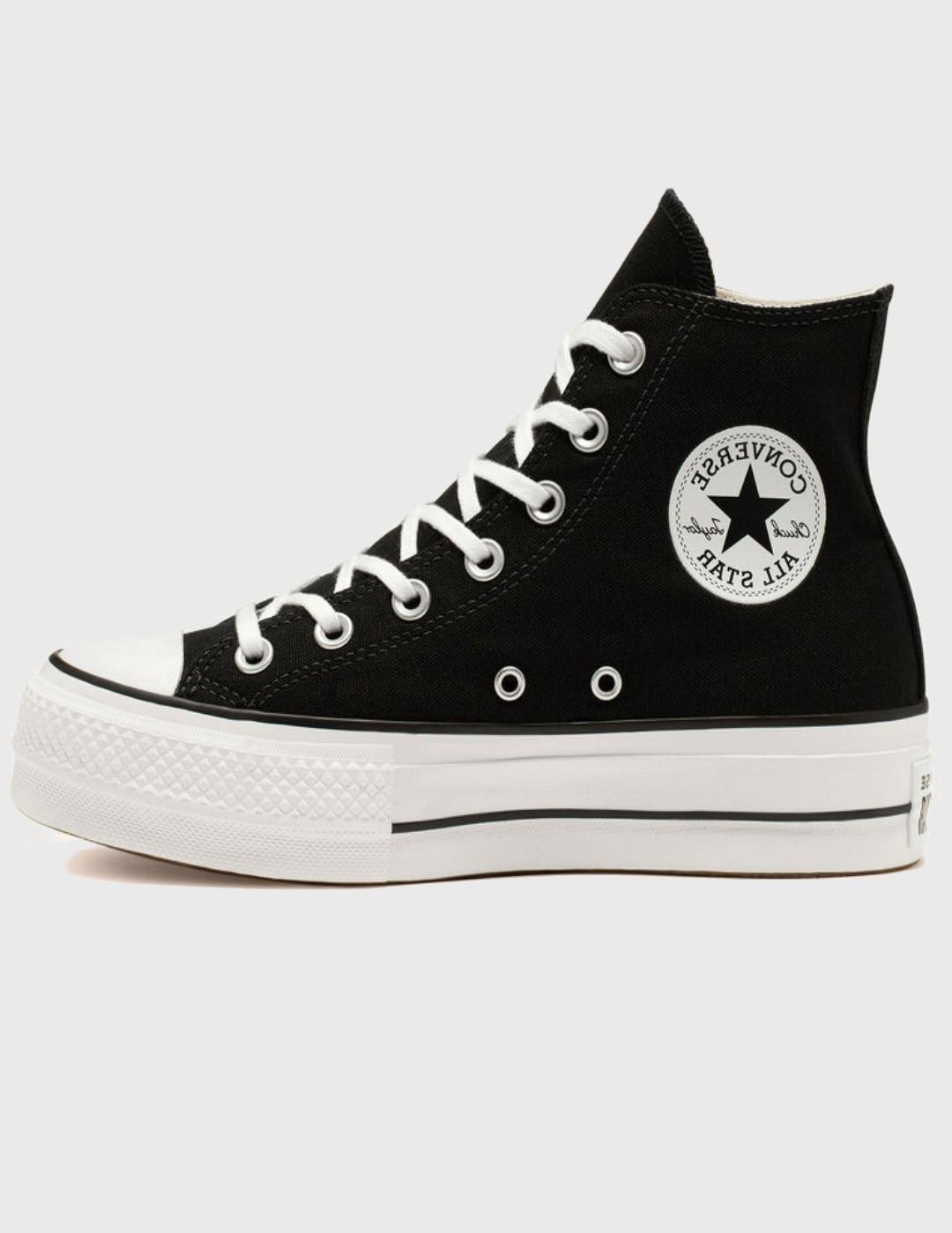 Solicitante ratón combate Zapatillas Converse plataforma bota lona negra unisex