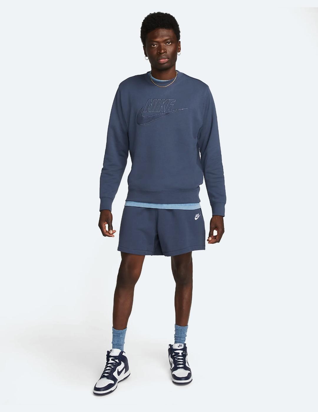 Sudadera Nike azul marino logo bordado