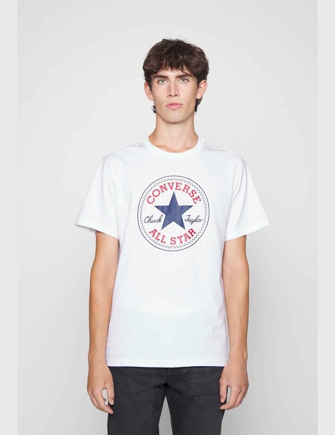 medios de comunicación Inmundo heroína Camiseta Converse Chuck Taylor blanca para hombre