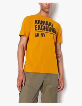 Camiseta Armani Exchange NY mostaza para hombre