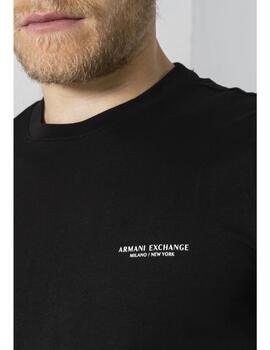 Camiseta Armani Exchange basica negra para hombre
