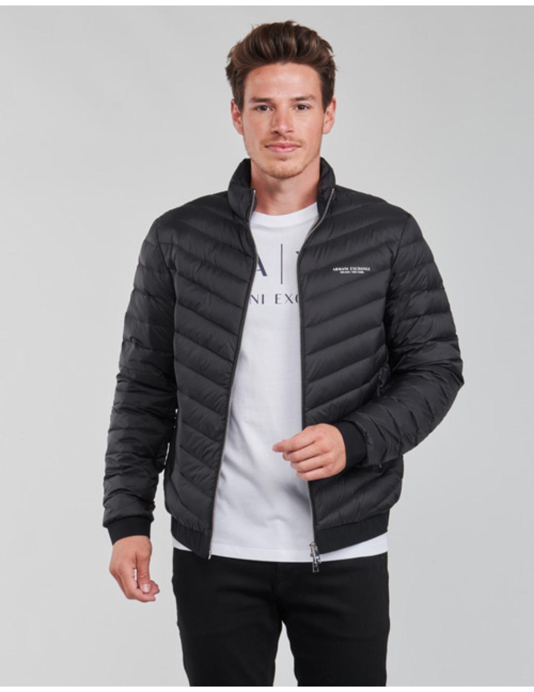 Chaqueta Armani pluma negra para hombre