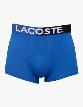 Pack boxers Lacoste azul basicos para hombre