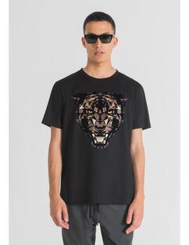 Camiseta Antony Morato tigre negra para hombre