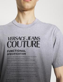 Camiseta Versace Jeans gris degradada para hombre