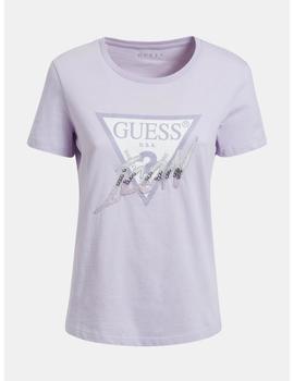 Camiseta Guess morada joya para mujer