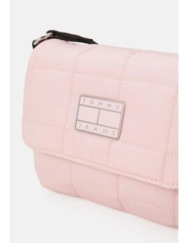 Bolso Tomy Jeans Quilted rosa para mujer