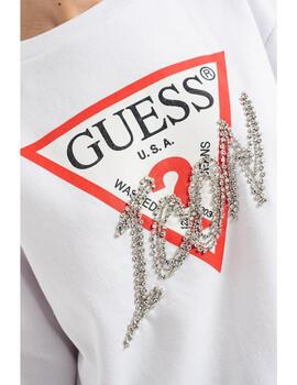 Sudadera Guess blanca icon para mujer