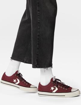 Zapatilla Converse Star Player Hombre granate lona