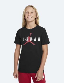 Camiseta Jordan negra manga corta niño