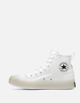 Zapatillas Converse Bota Hombre Blancas Lona