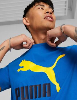 Camiseta Puma Classics Logo para Hombre Azul
