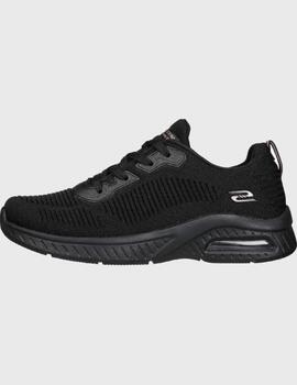 Zapatillas Skechers con camara de aire  negra para mujer