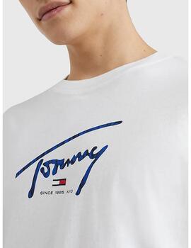 Camiseta Tommy Jeans signature blanca para hombre