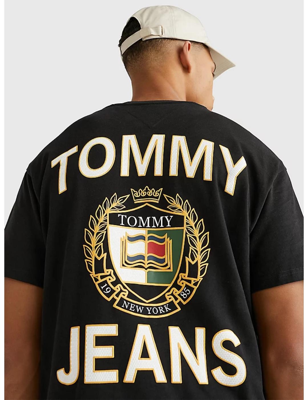 Camiseta Tommy Jeans luxe negra para hombre