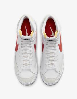 Zapatillas Nike Blazer Mid '77 para Hombre Blanco/Rojo