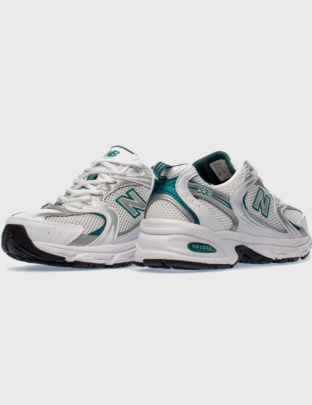 Zapatillas New Balance 530 Unisex color Gris y Turquesa