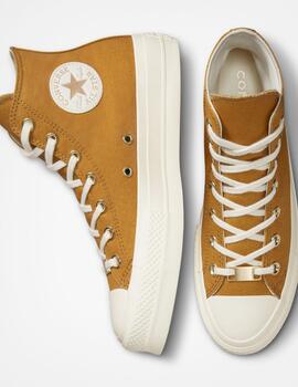 Zapatillas Converse  Plataforma lona Mostaza para Mujer