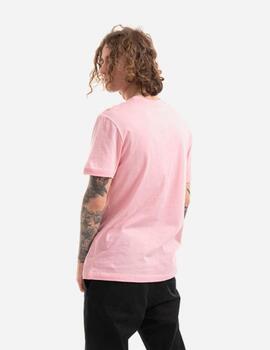 Camiseta Lacoste rosa basica unisex
