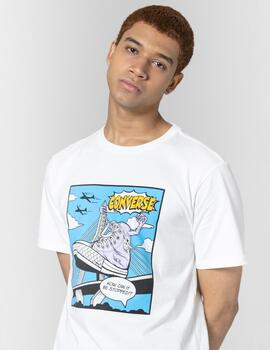 Camiseta Converse comic blanca para hombre