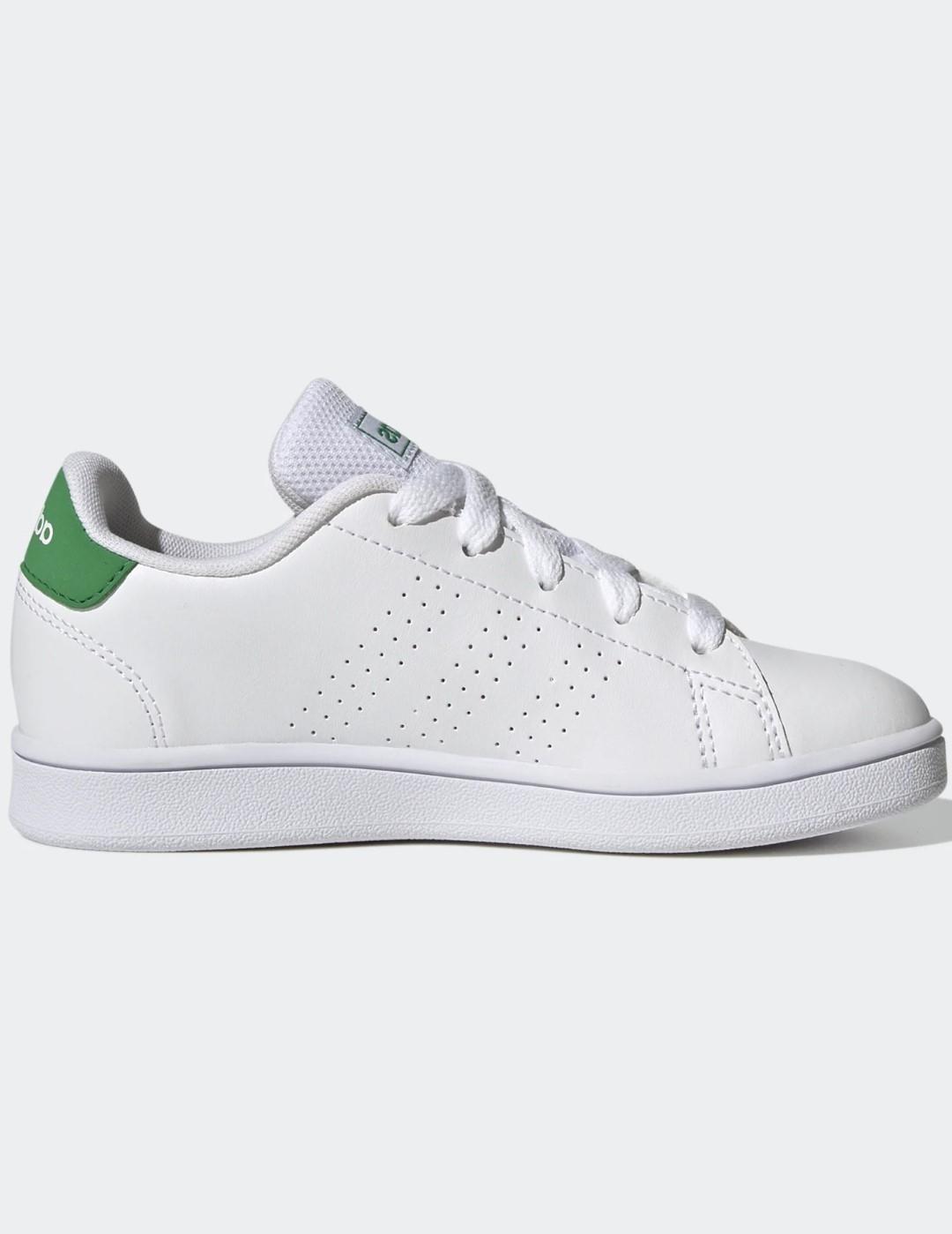Zapatilla Adidas ADVANTAGE K blanco/verde Junior