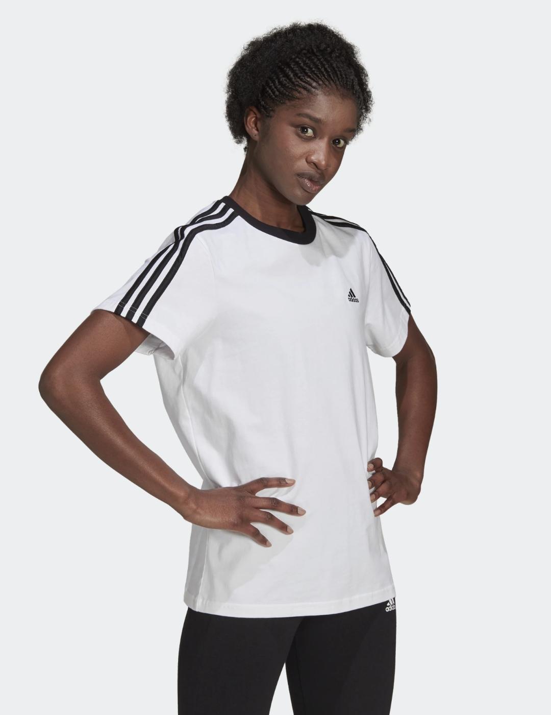Camiseta Adidas Bandas Blanca para mujer