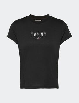 Camiseta Tommy Jeans essential negra para mujer