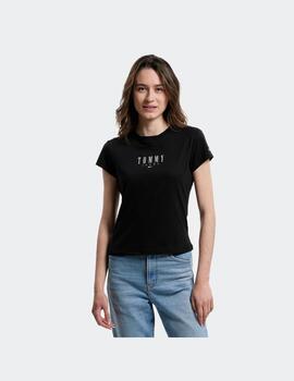 Camiseta Tommy Jeans essential negra para mujer