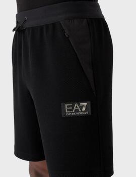 Short EA7 textura negro para hombre