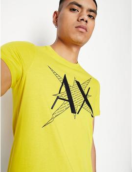 Camiseta Armani Exchange amarilla para hombre