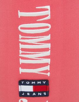 Legging cilcista Tommy Jeans fucsia para mujer