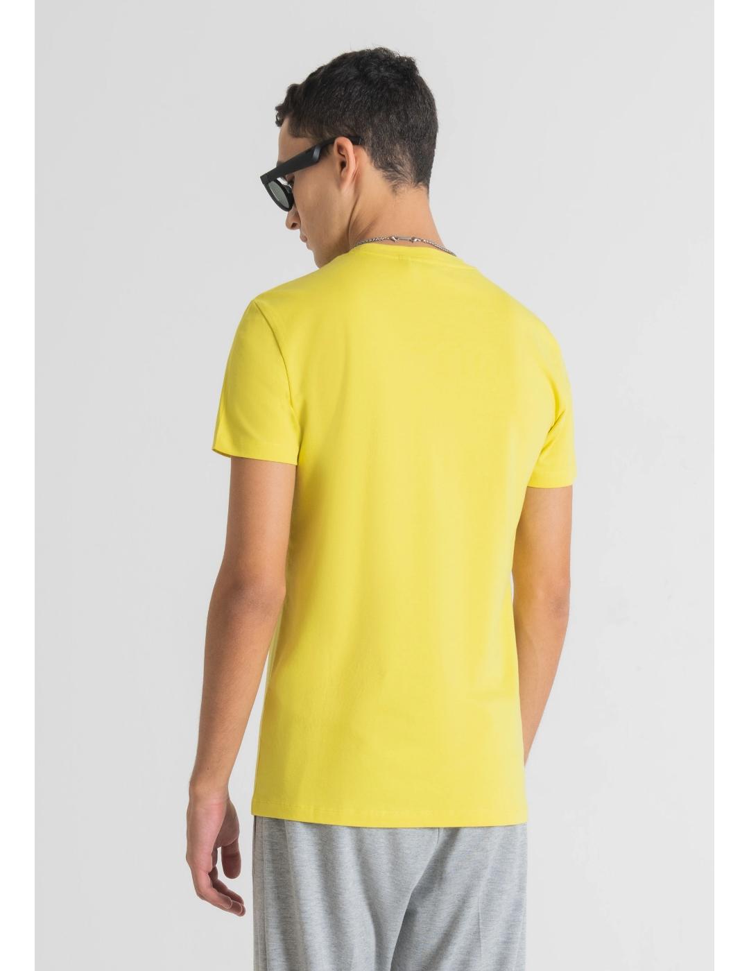 Camiseta Antony Morato amarilla cuadro para hombre