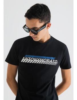 Camiseta Antony Morato negra racing para hombre