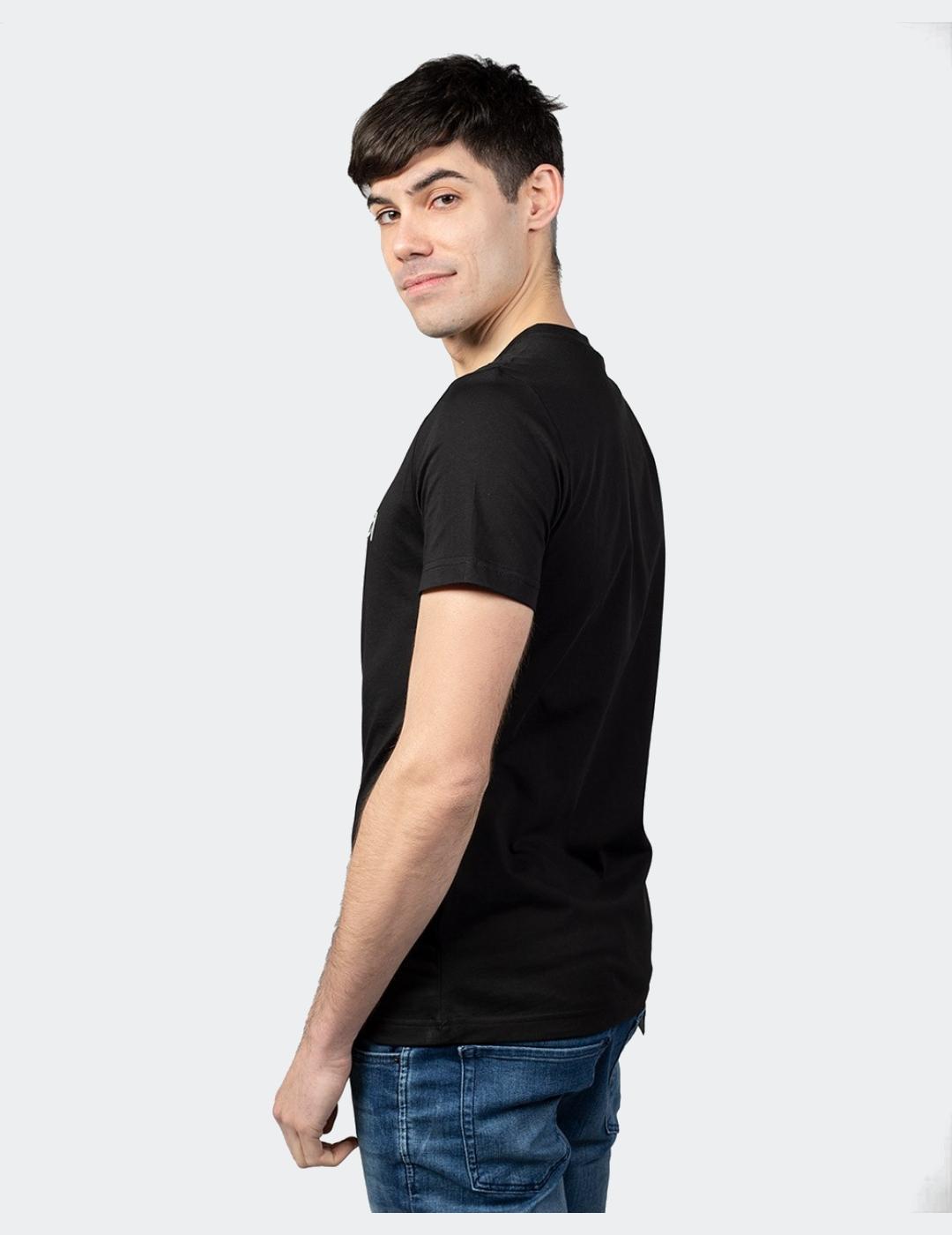 Camiseta Antony Morato negra logo goma para hombre
