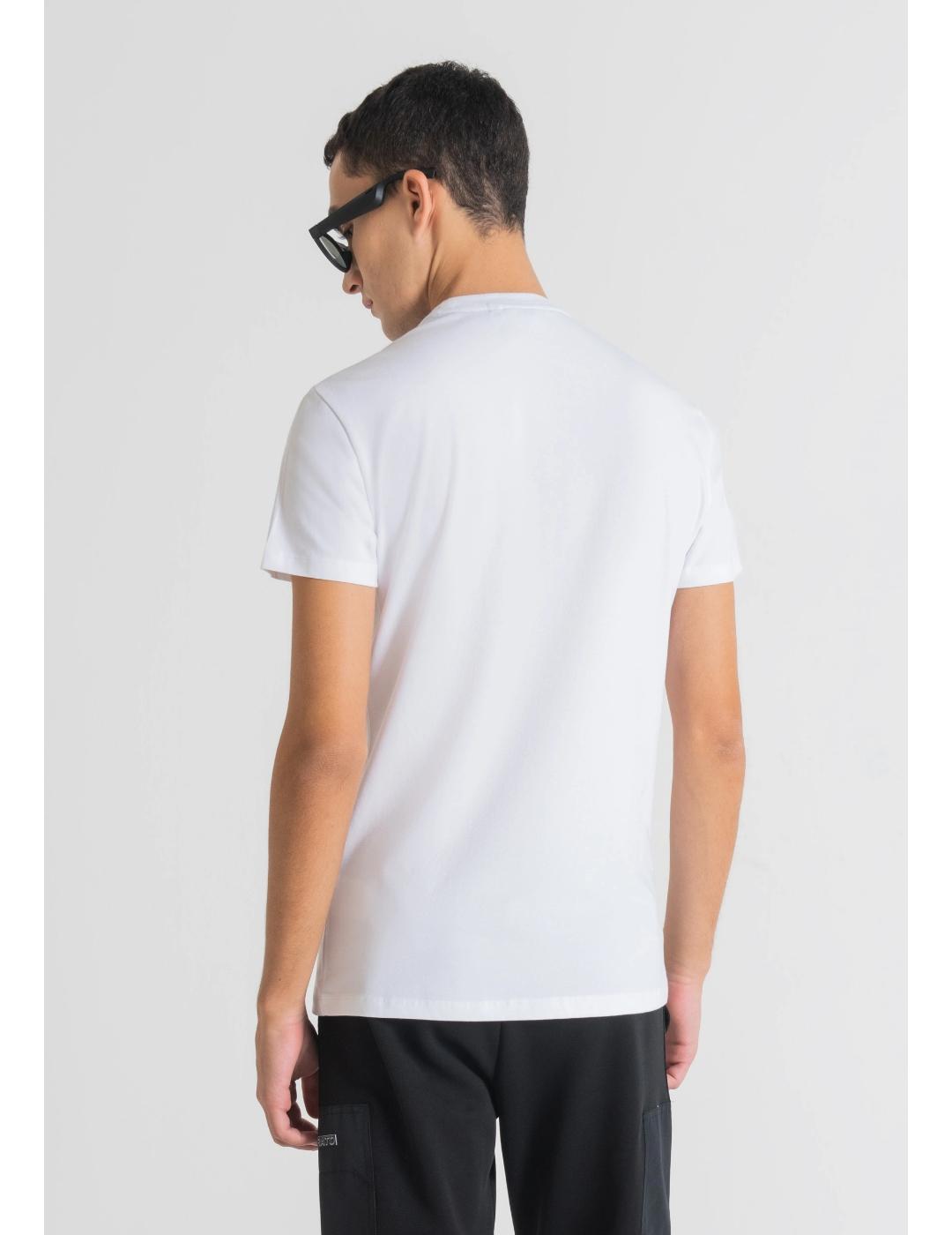 Camiseta Antony Morato blanca logo para hombre
