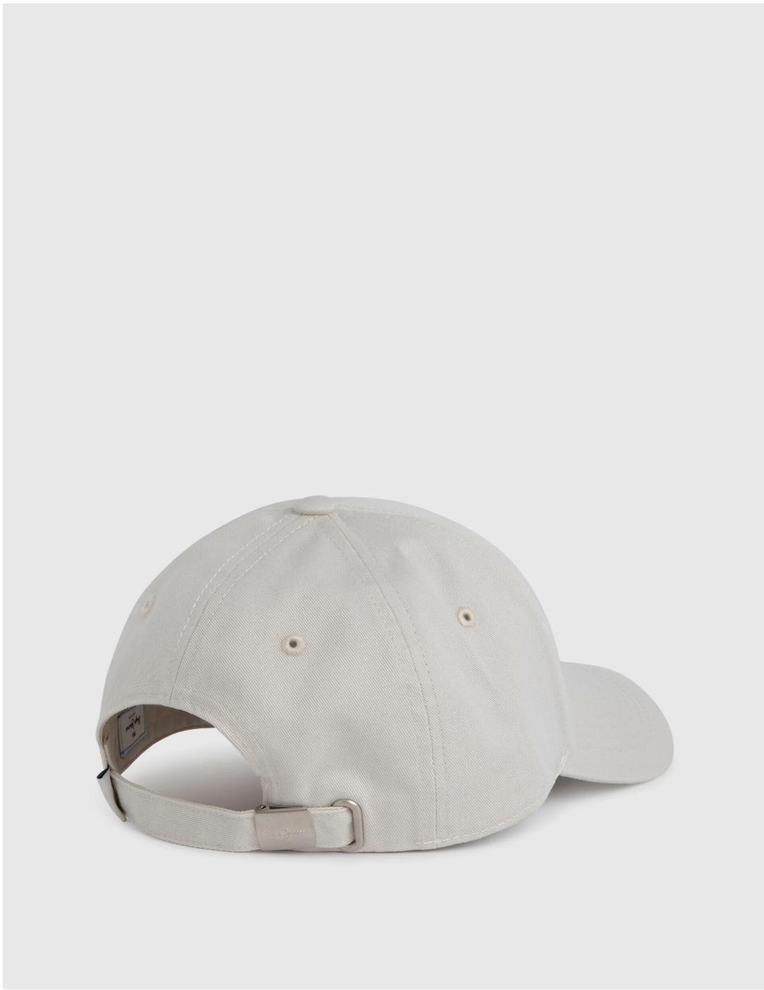 Gorra blanca hombre básica logo bordado