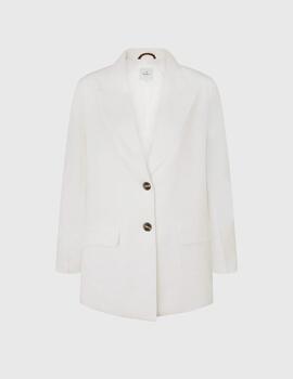 Blazer blanca fit relaxed silvie mujer pepe jeans