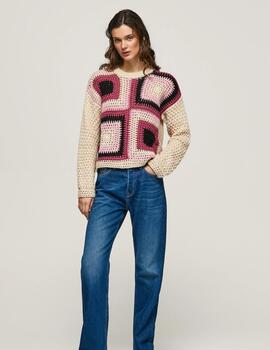 Jersey cuello perkins multicolor tori mujer pepe jeans