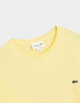 Camiseta Lacoste basica amarilla para hombre