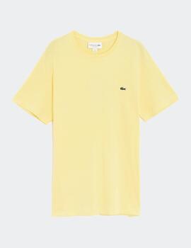 Camiseta Lacoste basica amarilla para hombre