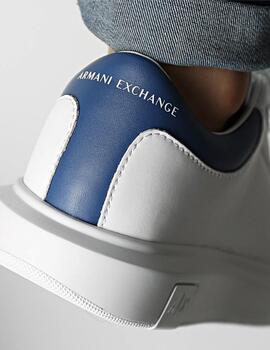 Zapatilla Armani Exchange Leather blanca para hombre