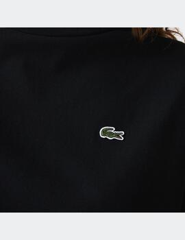 Camiseta Lacoste basica negra para mujer
