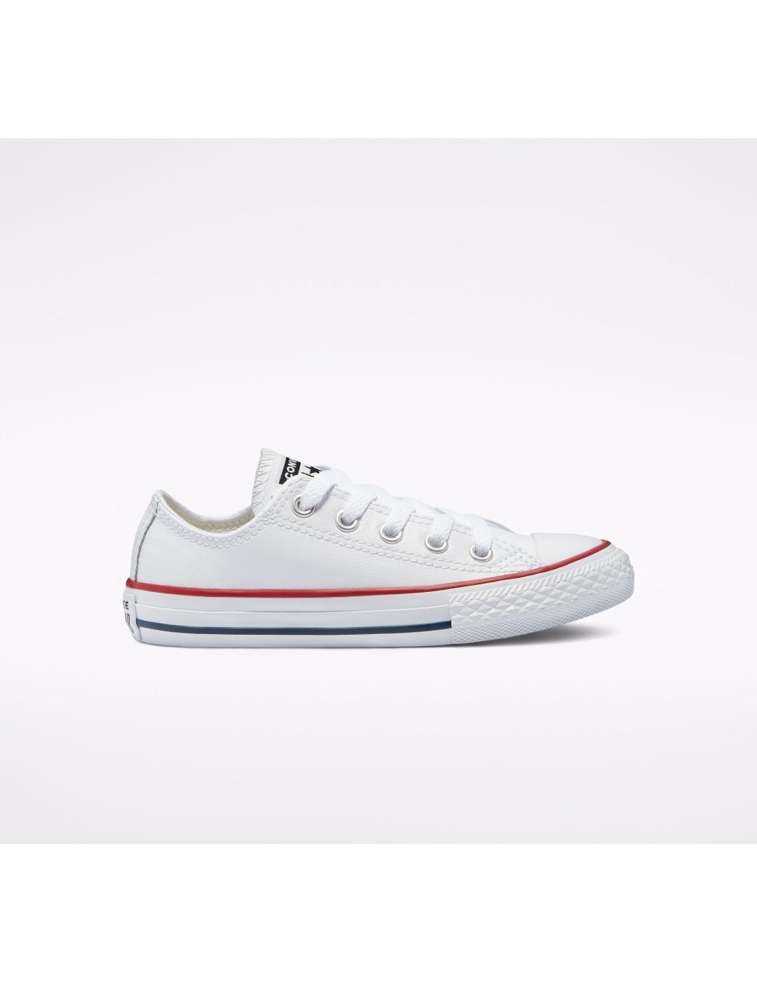 Zapatillas Converse Piel Blanca Niño