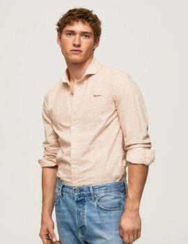 Camisa popelín Lucus fit slim off blanca hombre pepe jeans