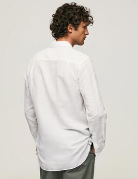Camisa blanca parker manga larga hombre pepe jeans
