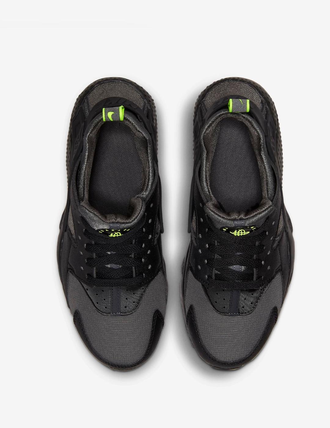 Factura Redondear a la baja binario Zapatillas Nike Huarache Run GS Negras para niño