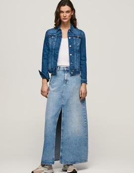 Cazadora azul vaquera thrift fit regular mujer pepe jeans