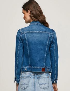 Cazadora azul vaquera thrift fit regular mujer pepe jeans