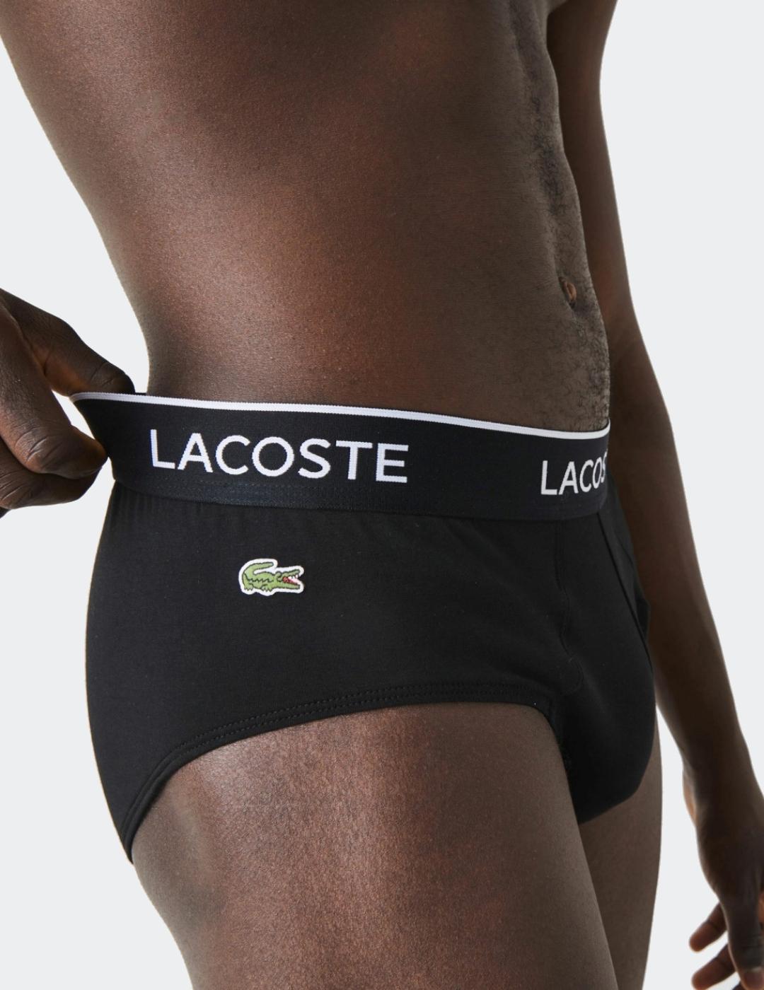 Pack Slips Lacoste negro para hombre