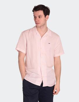 Camisa Tommy Jeans Camp rosa para hombre